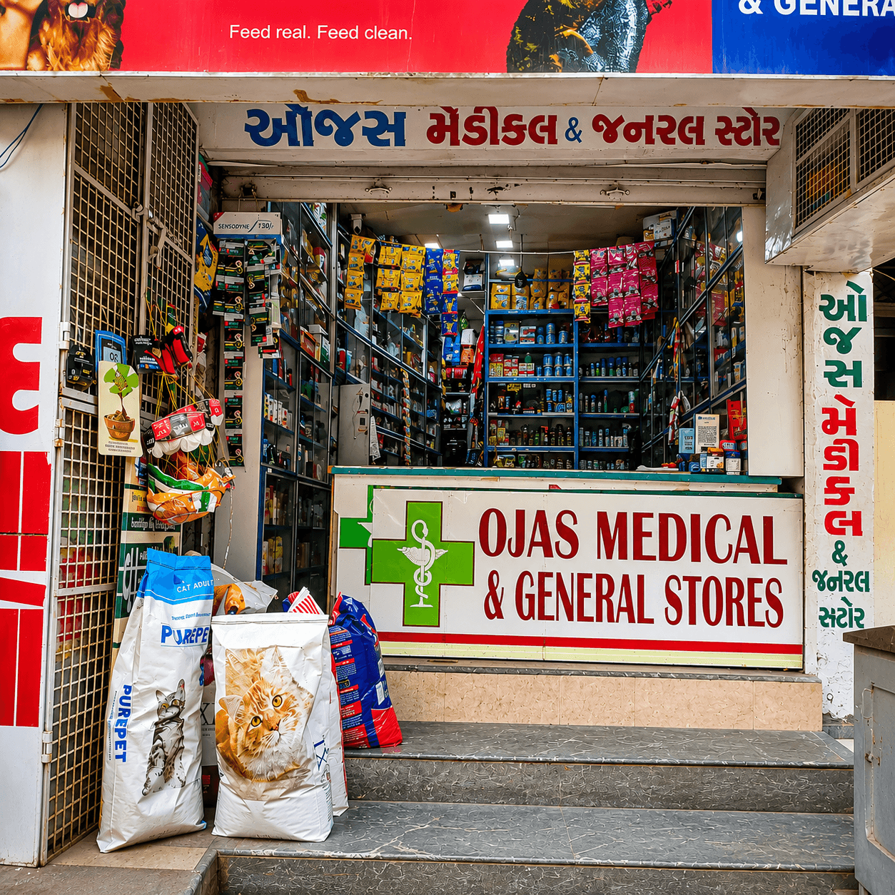 Ojas Hospital Medical Store Facility in Ahmedabad