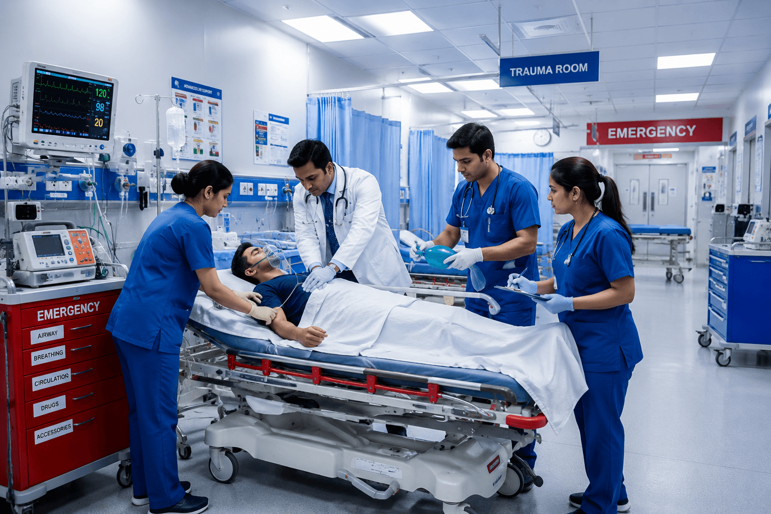 Ojas Hospital Emergency Care department and specialists in Ahmedabad