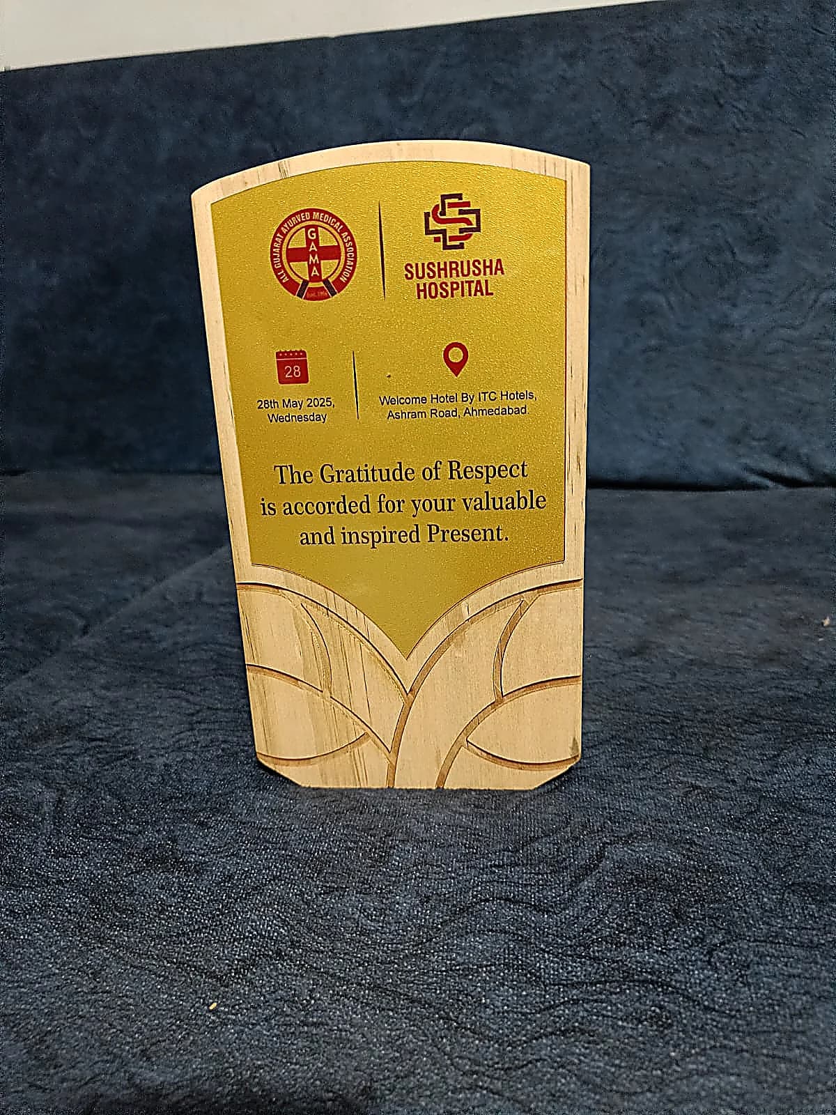 Certificate of Gratitude of Respect Plaque