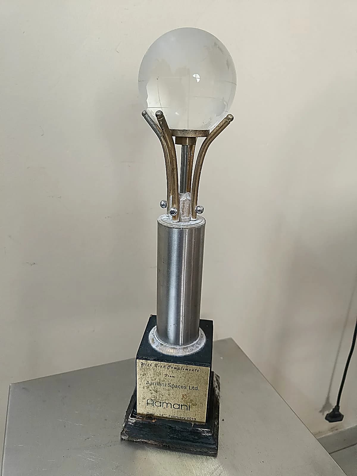 Certificate of Recognition and Appreciation Trophy